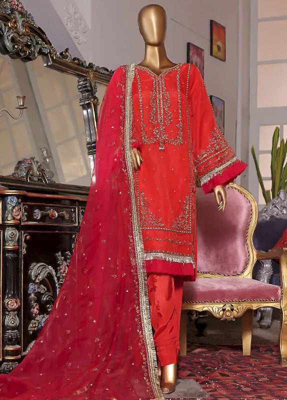 Bin Saeed Fabric - SPF-D39 -  3 Piece Organza Formal