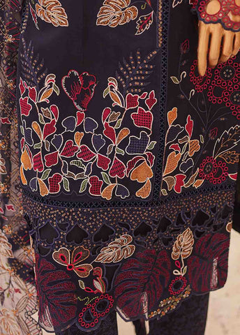 Bin Saeed Fabric - STS-004 E- 3 Piece Embroidered Organza