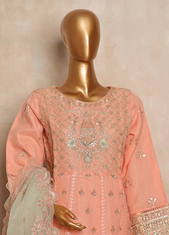 Bin Saeed Fabric - STS-005- 3 Piece Embroidered Organza