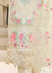 STS-006 U- 3 Piece Organza Stitched Suit