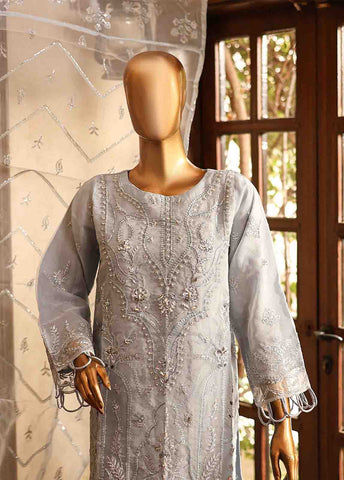 Bin Saeed Fabric - STS-006 A- 3 Piece Embroidered Organza