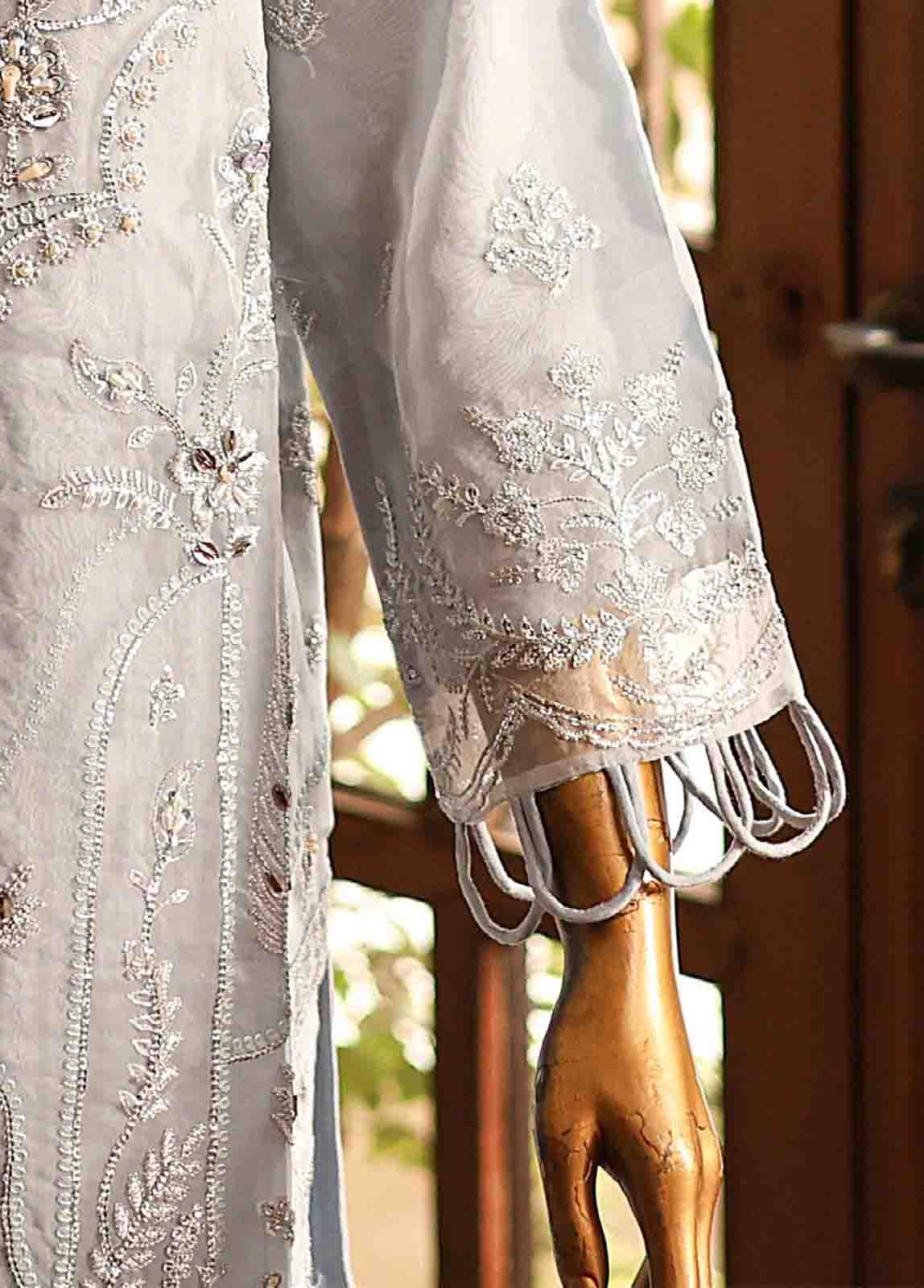 Bin Saeed Fabric - STS-006 A- 3 Piece Embroidered Organza