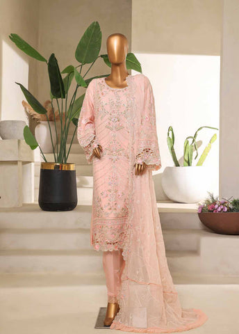 Bin Saeed Fabric - STS-007 U- 3 Piece Organza Stitched Suit