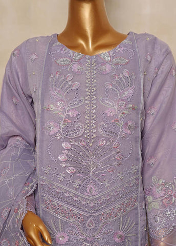 Bin Saeed Fabric - STS-008- 3 Piece Embroidered Organza