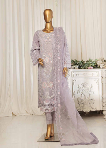 Bin Saeed Fabric - STS-009- 3 Piece Chiffon Stitched Suit