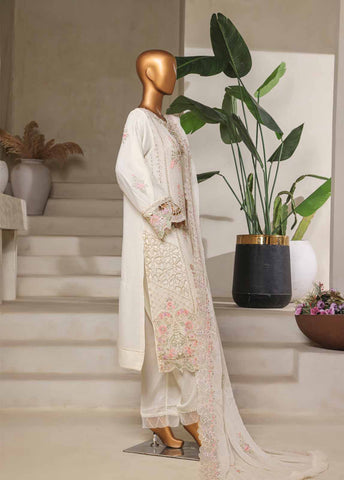 Bin Saeed Fabric - STSC-014 U- 3 Piece Chiffon Stitched Suit