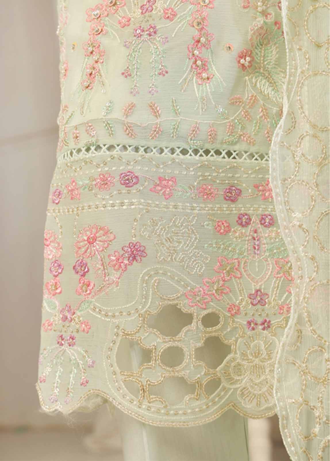 Bin Saeed Fabric - STSC-015- 3 Piece Chiffon Stitched Suit