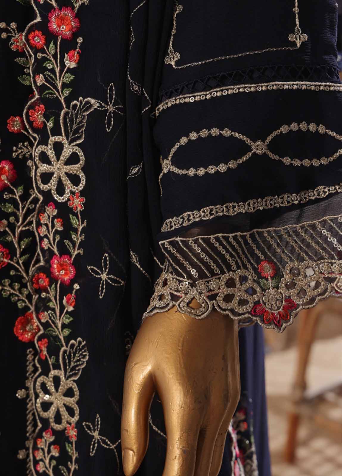 Bin Saeed Fabric - STSC-019- 3 Piece Chiffon Stitched Suit