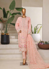 STSC-019 U- 3 Piece Chiffon Stitched Suit