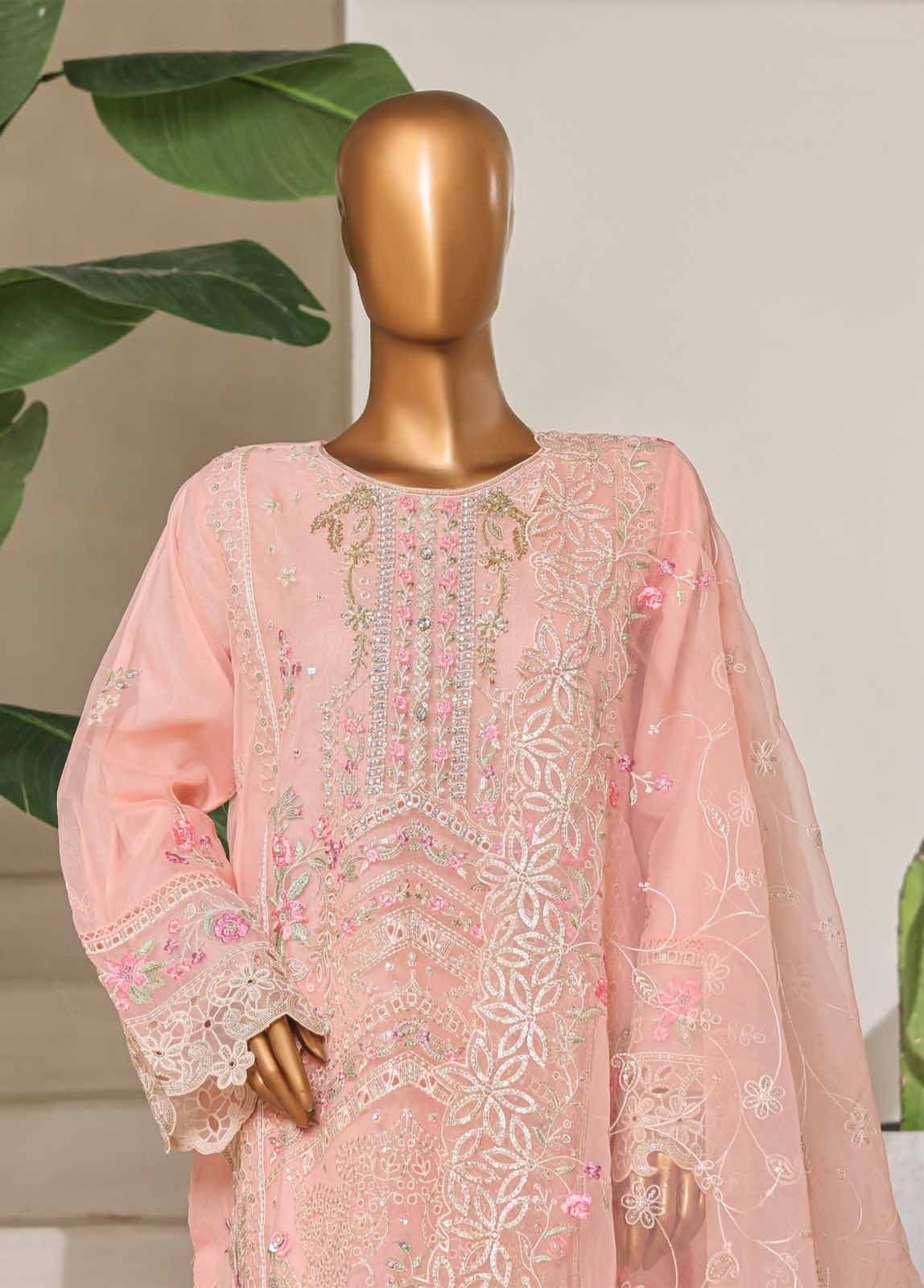 STSC-019 U- 3 Piece Chiffon Stitched Suit