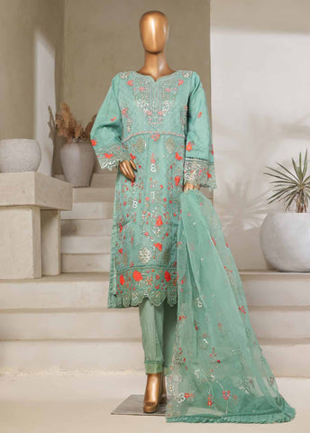 Bin Saeed Fabric - STSC-022 M- 3 Piece Chiffon Stitched Suit