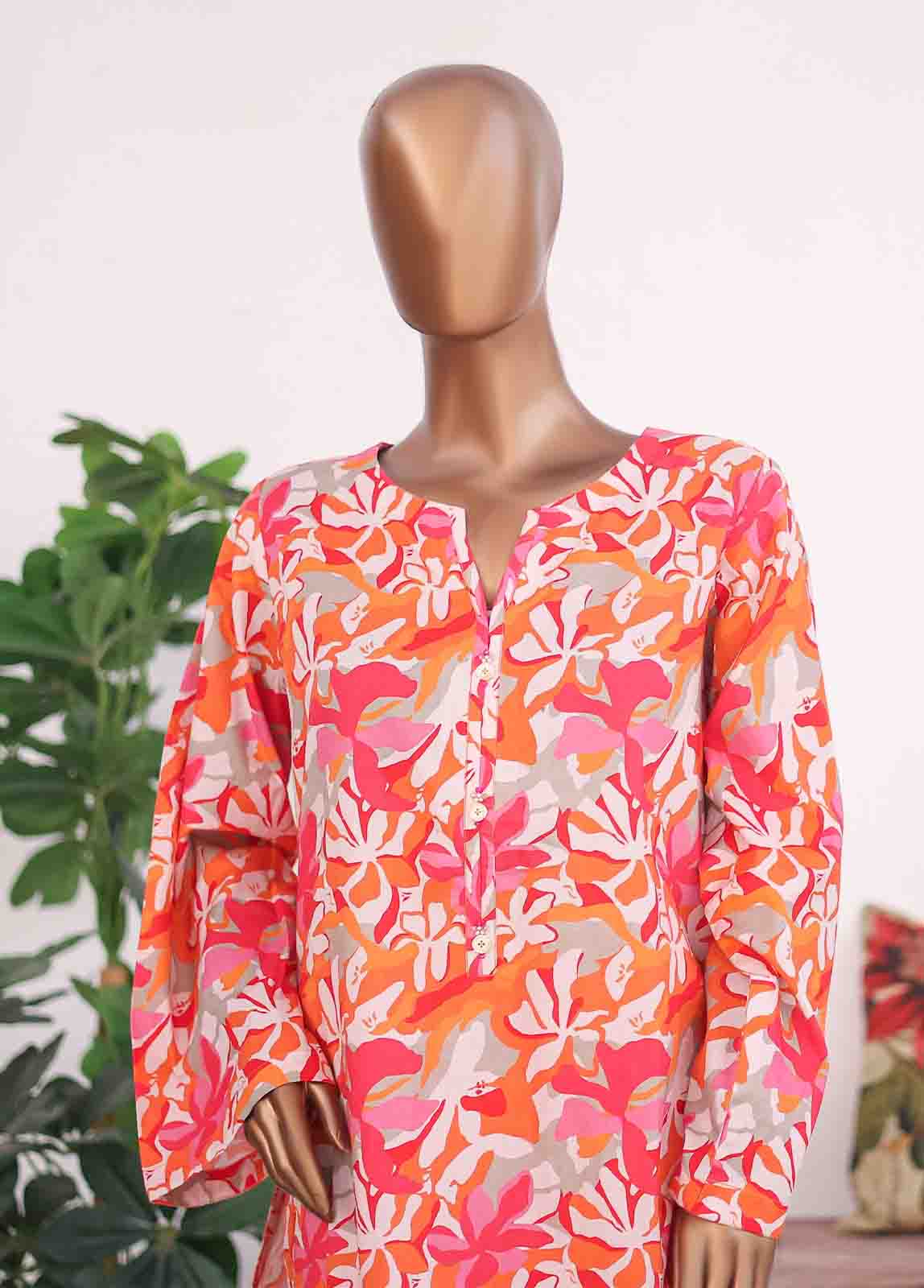 SWCK-025- 2 Piece Printed Stitched Co-ords