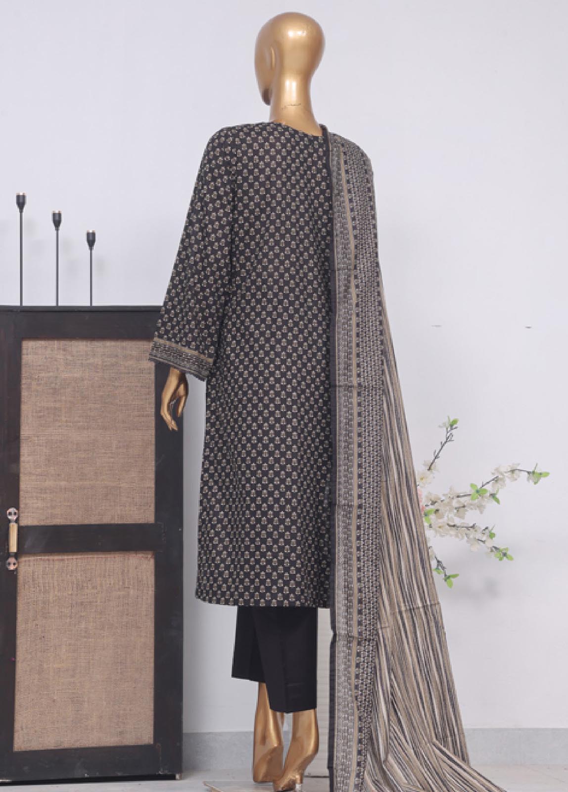 Bin Saeed Fabric - Sm-612- 3 Piece Printed Stitched Suit