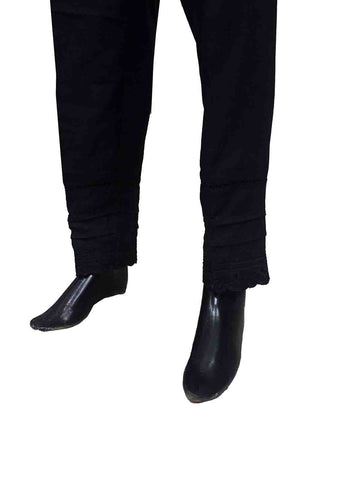 Bin Saeed Fabric - TR-001-Black Cotton Trouser