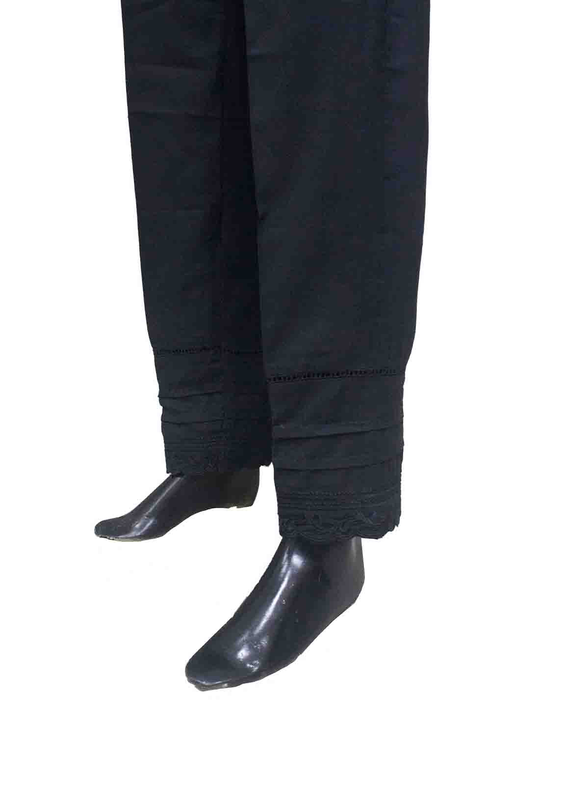 Bin Saeed Fabric - TR-001-Black Cotton Trouser