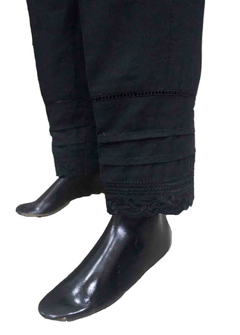 Bin Saeed Fabric - TR-001-Black Cotton Trouser