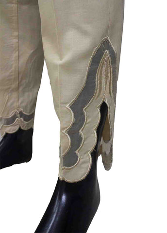 Bin Saeed Fabric - TR-002-Beige Cotton Trouser