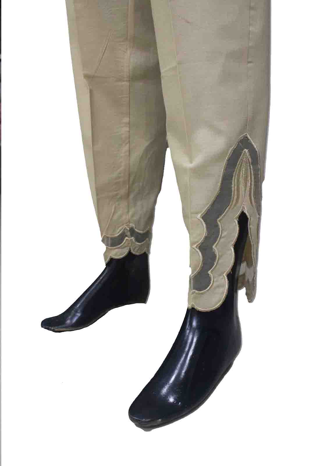 Bin Saeed Fabric - TR-002-Beige Cotton Trouser