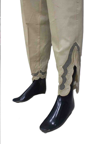 Bin Saeed Fabric - TR-002-Beige Cotton Trouser