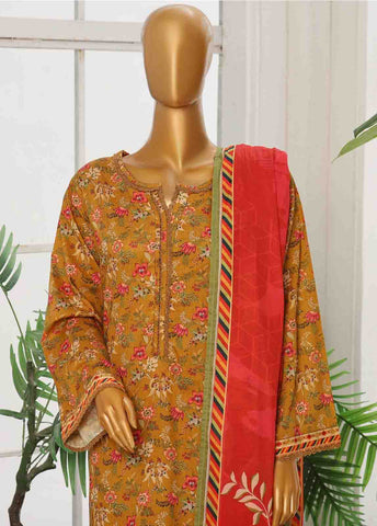 Bin Saeed Fabric - WC-001- 3 Piece Printed Suit