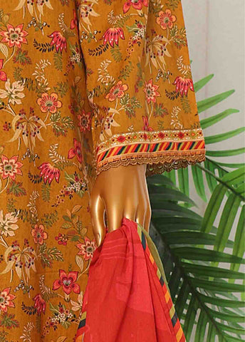 Bin Saeed Fabric - WC-001- 3 Piece Printed Suit