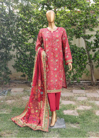 Bin Saeed Fabric - WC-003- 3 Piece Printed Cotton Suit