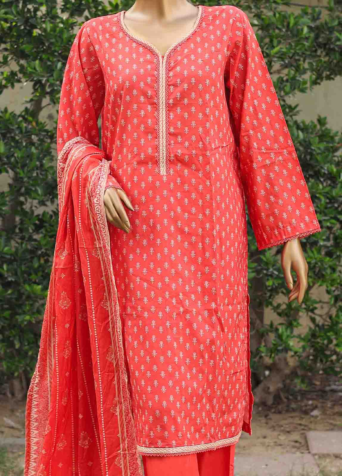 Bin Saeed Fabric - WC-009- 3 Piece Printed Suit