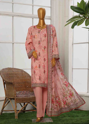 Bin Saeed Fabric - WC-012- 3 Piece Printed Cotton Suit