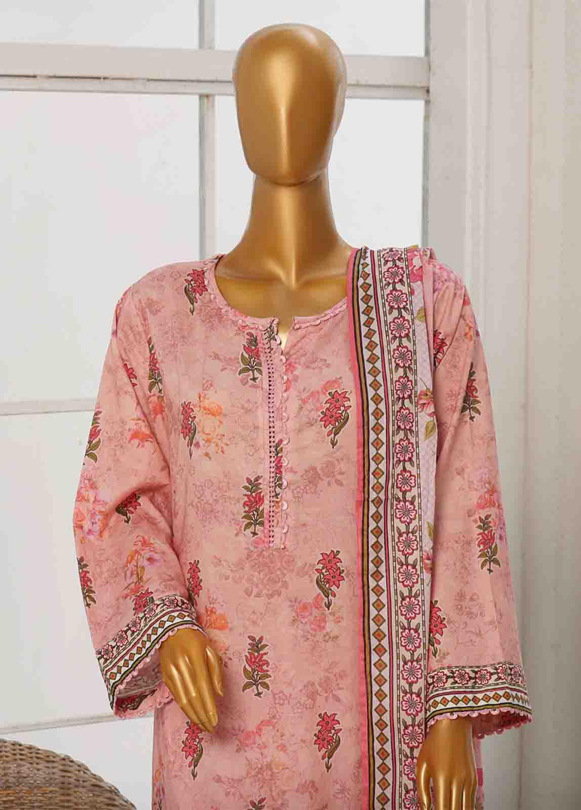 WC-012- 3 Piece Printed Cotton Suit