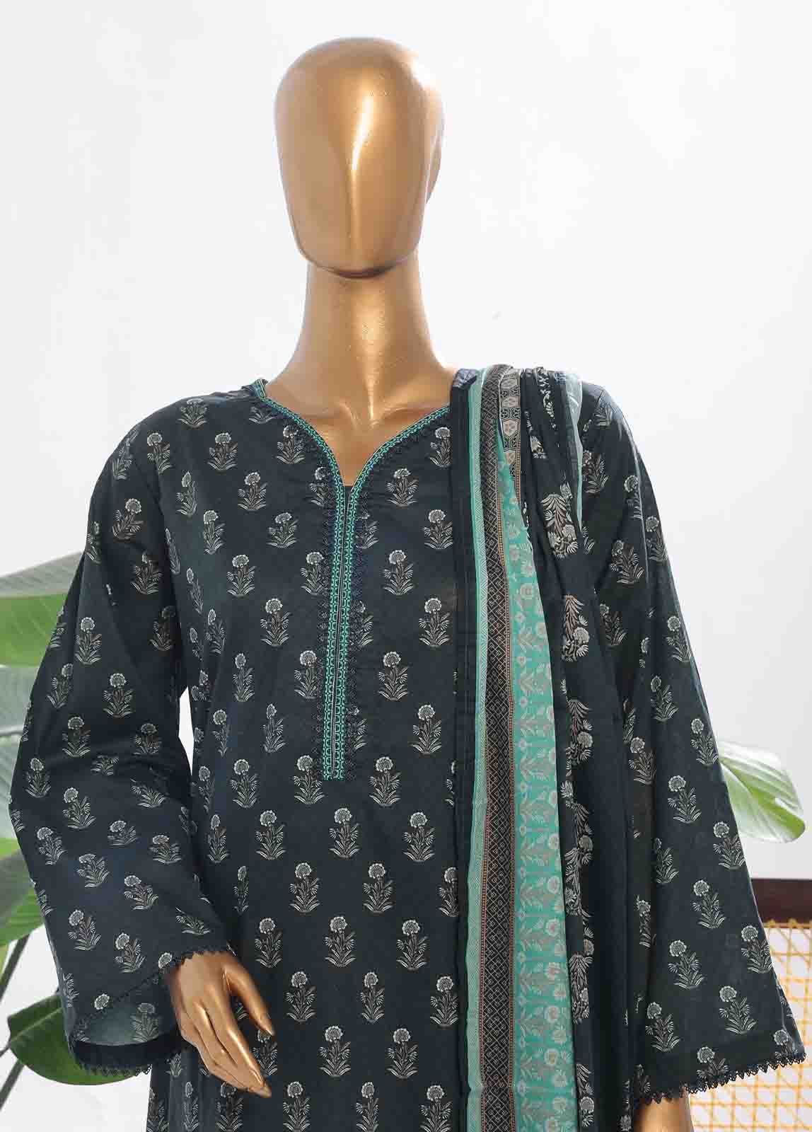 WC-013- 3 Piece Printed Stitched Suit – Bin Saeed Fabrics