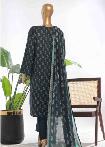 Bin Saeed Fabric - WC-013- 3 Piece Printed Stitched Suit
