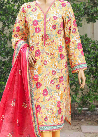 Bin Saeed Fabric - WC-014- 3 Piece Printed Suit