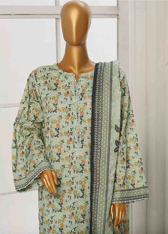 Bin Saeed Fabric - WC-016- 3 Piece Printed Suit