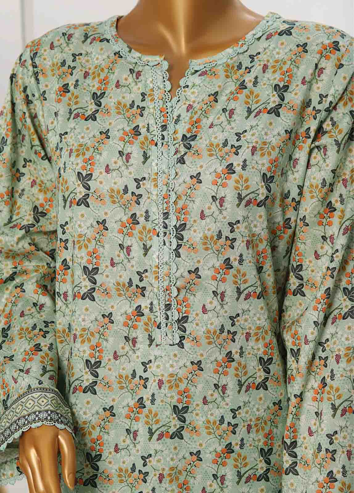 Bin Saeed Fabric - WC-016- 3 Piece Printed Suit