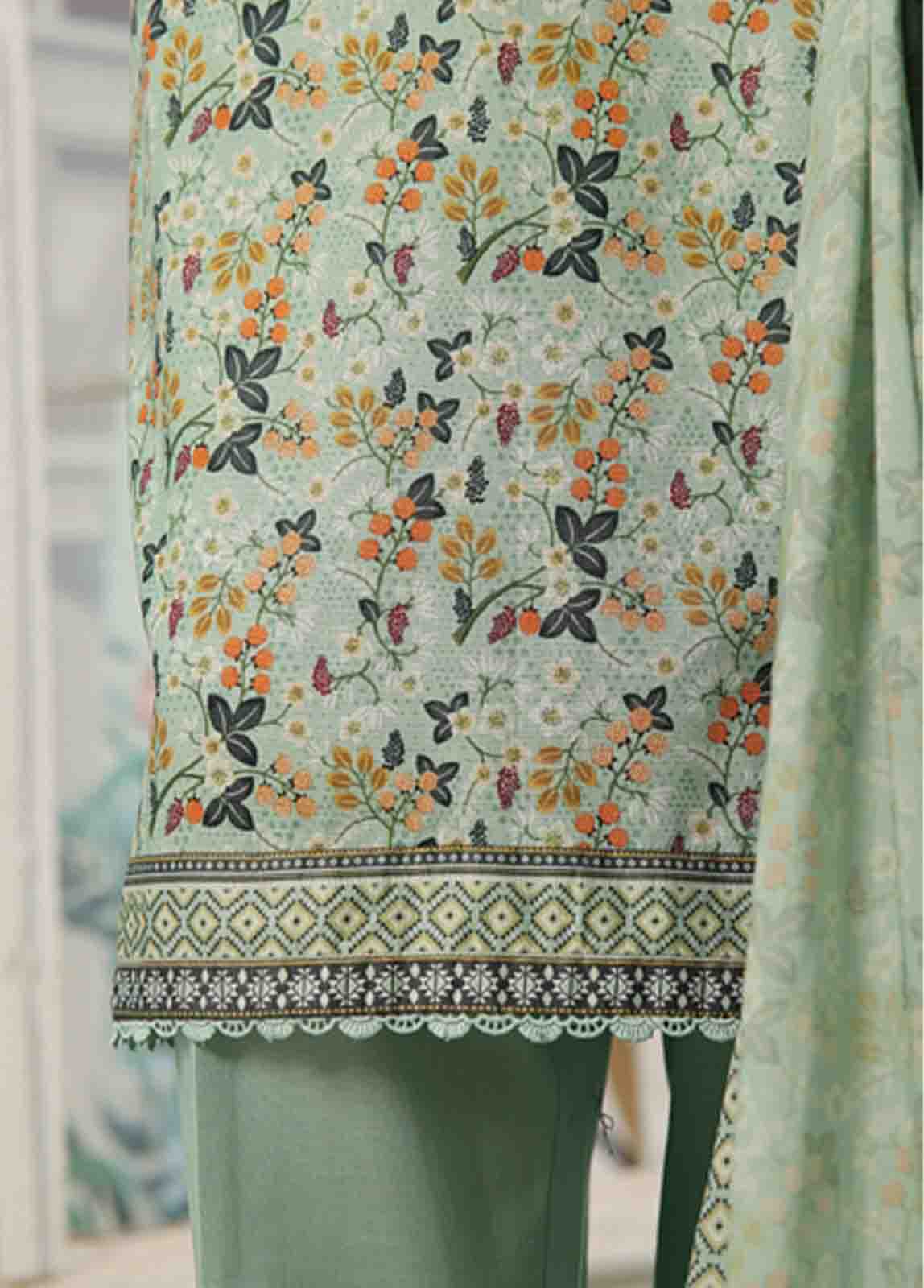 Bin Saeed Fabric - WC-016- 3 Piece Printed Suit