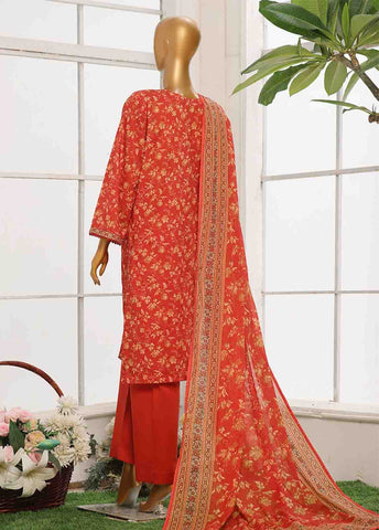 Bin Saeed Fabric - WC-019- 3 Piece Printed Suit