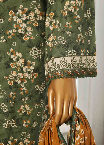 Bin Saeed Fabric - WC-020- 3 Piece Printed Cotton Suit