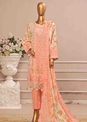 WC-22- 3 Piece Luxury Embroidered Stitched Suit