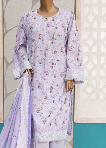 Bin Saeed Fabric - WC-023- 3 Piece Printed Cotton Suit