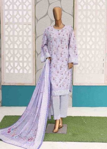 Bin Saeed Fabric - WC-023- 3 Piece Printed Cotton Suit