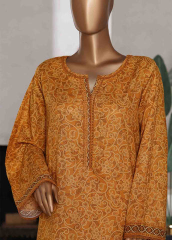 Bin Saeed Fabric - WC-02528- 3 Piece Printed Cotton Stitched Suit