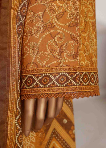 Bin Saeed Fabric - WC-02528- 3 Piece Printed Cotton Stitched Suit