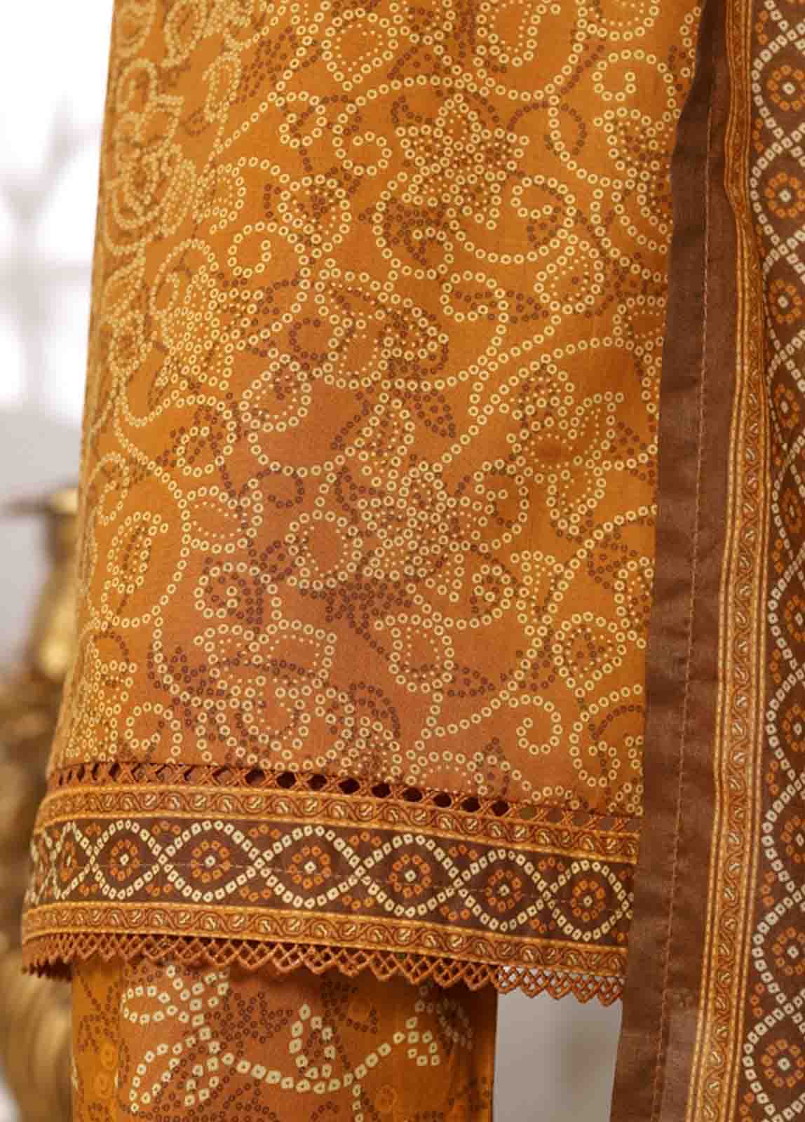 WC-02528- 3 Piece Printed Cotton Stitched Suit