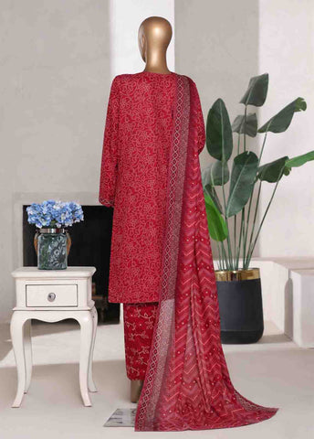 Bin Saeed Fabric - WC-02529- 3 Piece Printed Cotton Stitched Suit