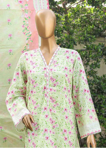 Bin Saeed Fabric - WC-026- 3 Piece Printed Cotton Suit