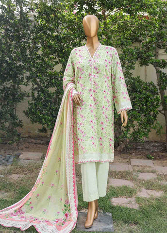 Bin Saeed Fabric - WC-026- 3 Piece Printed Cotton Suit