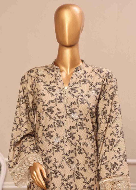 WC-37- 3 Piece Luxury Embroidered Stitched Suit