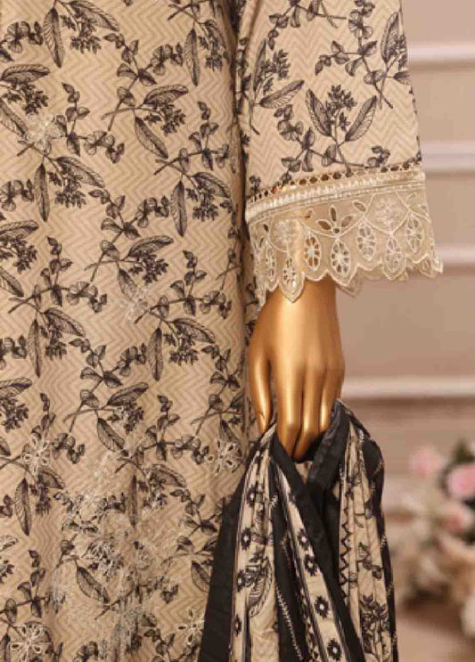 WC-37- 3 Piece Luxury Embroidered Stitched Suit