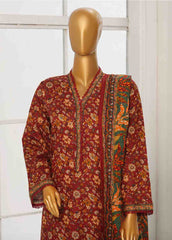 WC-042- 3 Piece Printed Cotton Suit