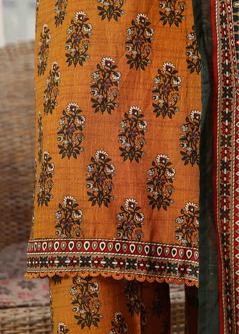 Bin Saeed Fabric - WC-043- 3 Piece Printed Cotton Suit